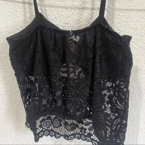 Black lace top